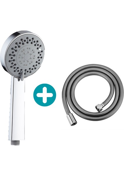 Banyo Tondo El Duş Başlığı + Vera Banyo Duş Hortumu Pvc Kopmaz