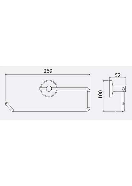 Banyo Bianca Kağıt Havluluk Kapaksız