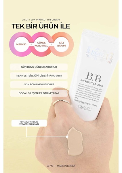 Çok Fonksiyonlu Güneş Koruyucu Bb Krem Sun Protect Bb Cream Spf 41 Pa++ 8809210037187