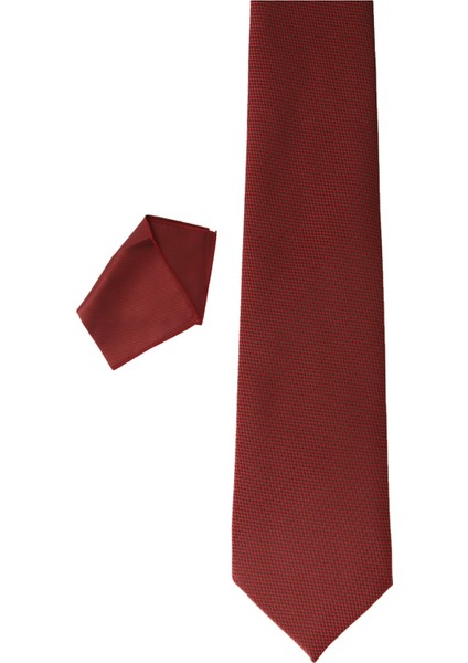 ALTINYILDIZ CLASSICS Erkek Bordo Kravat-mendil Set