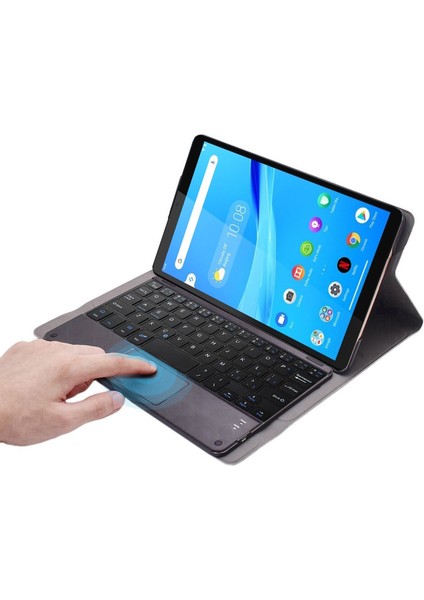 Samsung Galaxy Tab A 8.0 2019 T290 T295 Bluetooth Touchpad Klavye + Standlı Kılıf - Bkk5