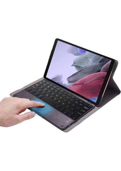 Samsung Tab A7 Lite 2021 8.7 Inch T220 Bluetooth Touchpad Klavye + Standlı Kılıf - Bkk5