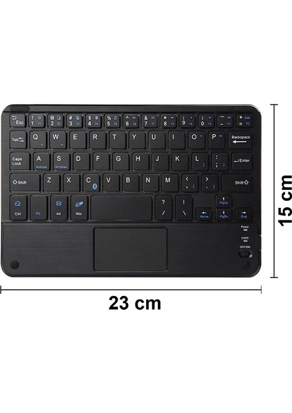 Samsung Tab A7 Lite 2021 8.7 Inch T220 Bluetooth Touchpad Klavye + Standlı Kılıf - Bkk5