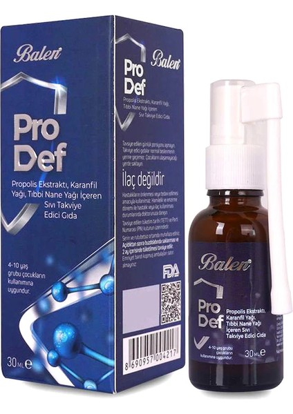 Prodef Propolis Karanfil Yağı Içeren Boğaz Spreyi 30 ml