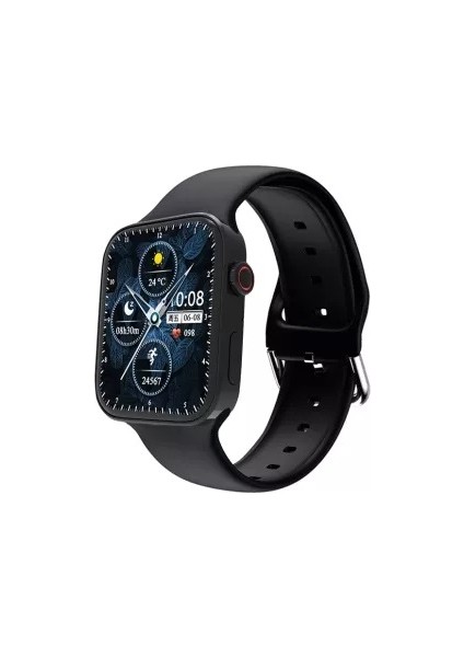 Akıllı Saat Smartwacth 7 Siyah 44MM Bluetooth 1.75 Inch Türkçe Menü Ios ve Android Uyumlu