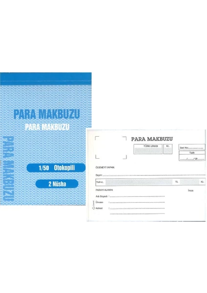 Para Makbuzu Mini Otokopili A6 10X14 1-50 Gürmat Mini Para Makbuzu Kendinden Karbonlu 50 Sayfa 1 Adet