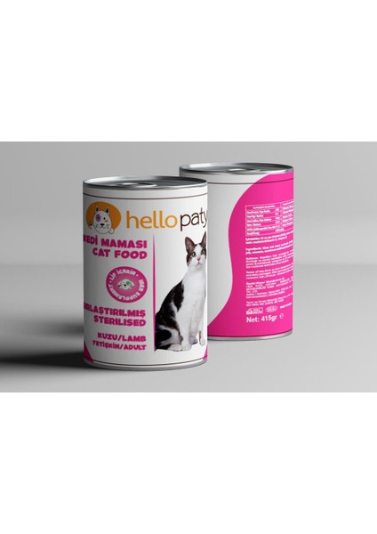 Kuzu Etli Kısırlaştırılmış Yaş Konserve Kedi Maması 24 Adet- 415 gr fiyatları