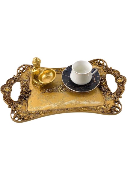 Eskitme Model Tepsi Gold (Polyester)