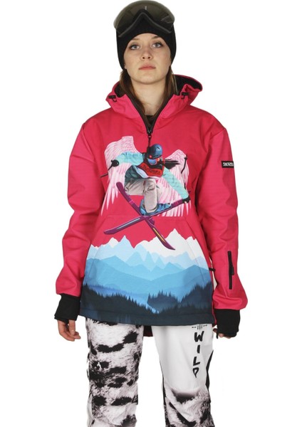 Flying Skier Girl Ski Jacked SS7719