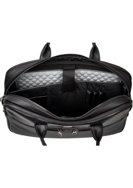 Unisex 15.6'' Deri Evrak ve Laptop Çantası Siyah modelleri