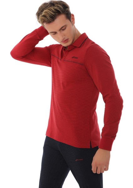 Erkek Kırmızı Polo Yakalı Uzun Kollu T-Shirt Eşofman Itakım fiyatları