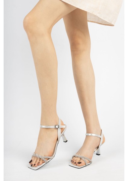 Plus Gümüş Talşı Kadın Topuklu