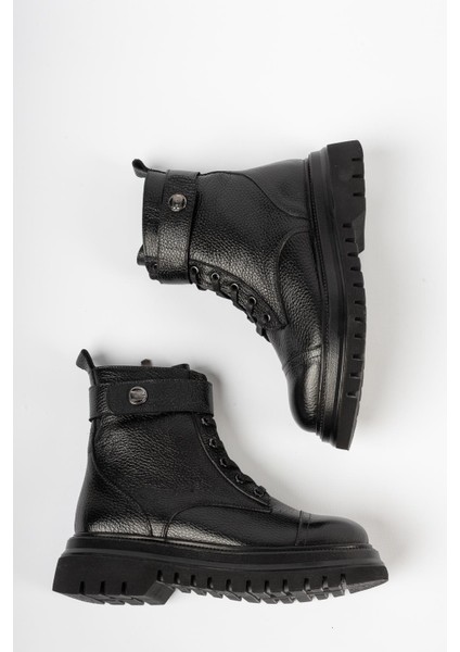 Deri Siyah Kadın Deri Postal Bot TRC49-216576 fiyatları