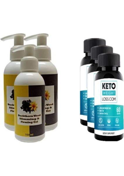 Buckthorn Weed Slimming&firming 150ML Acı Çehretohumu Inceltici,sıkılaştırıcı Jel 3+3 Keto 60 Kapsül