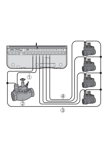 Hunter ELC-401 I-E Eco-Logic 4 Istasyonlu Mekan Içi Model Trafo Dahil