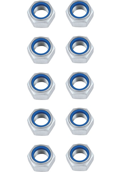 Flanşlı Somun Galvanizli Çelik Beyaz (10 Adet)