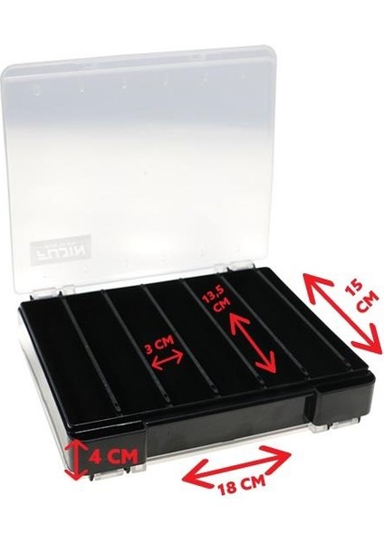 Tackle Box 125DS Çift Taraflı Slim Maket Balık Kutusu