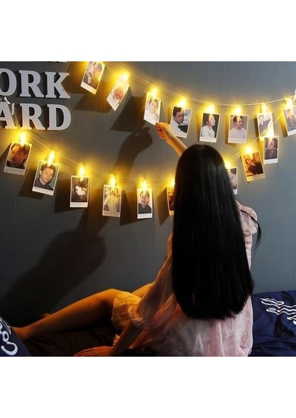 LED Mandal Işıklı Fotoğraf Mandalı 20 Li fırsatları