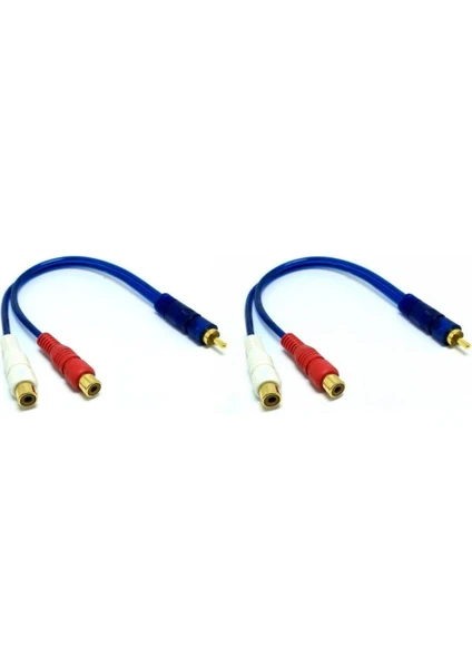 2 Rca Dişi 1rca Erkek 30 cm Y Kablo 2 Adet