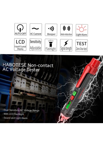 Taşınabilir Temassız Ac Voltaj Test Cihazı (Yurt Dışından)