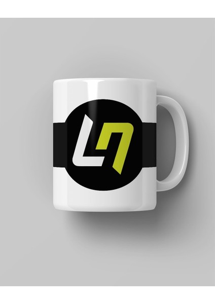 Lando Norris Logo Baskılı Beyaz Kupa Bardak