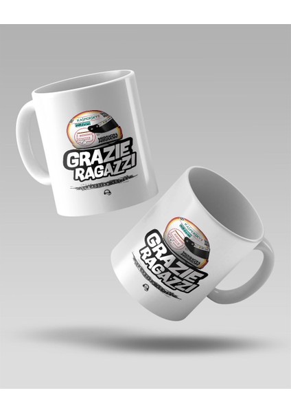 Sebastian Vettel Grazie Rogazzi Baskılı Beyaz Kahve Kupa Bardak fiyatları