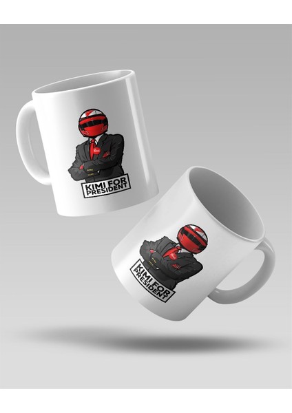 Kimi Raikkonen For President Baskılı Beyaz Kahve Kupa Bardak fiyatları