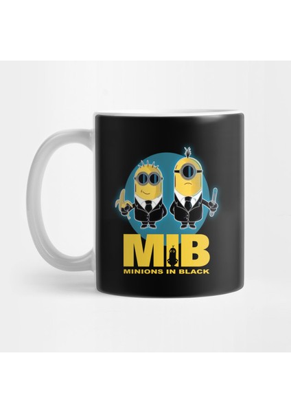 Minions In Black Kupa Bardak