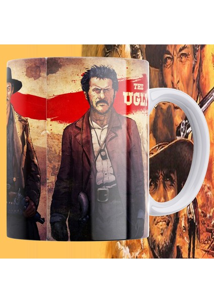 The Good The Bad The Ugly İyi Kötü Çirkin Tam Baskılı Porselen Kupa modelleri