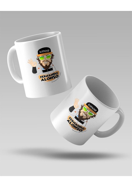 Fernando Alonso Mclaren Baskılı Beyaz Kahve Kupa Bardak fiyatları