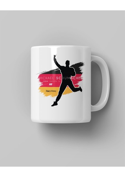 Michael Schumacher German 2004 Baskılı Beyaz Kahve Kupa Bardak