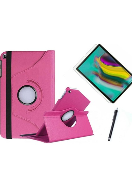 Apple iPad Mini 6 360 Dönebilen Tablet Kılıfı + Ekran Koruyucu + Kalem Seti - Pembe