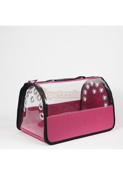 Şeffaf Flybag Pet Taşıma Çantası Pembe 26X43X27H cm