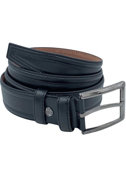 Siyah Suni Deri Desenli 3.5 Cm.lik Klasik Kemer - 8000-61-22K-112 fırsatları