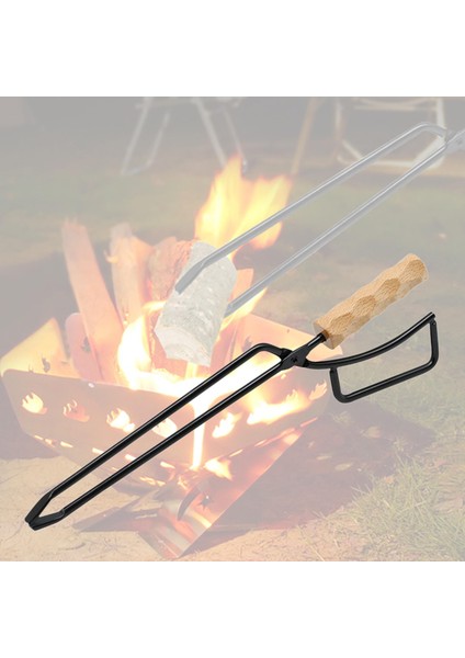 Uzun Şömine Maşa Kamp Günlüğü Kapmak Için Kapma Fırın Pençesi Yürüyüş Için Kapalı / Açık Ahşap Saplı modelleri