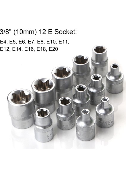 Beauty Life 34 Adet E-Torx Soket Bit Seti Erkek Dişi E-Torx Uçları  (Yurt Dışından)