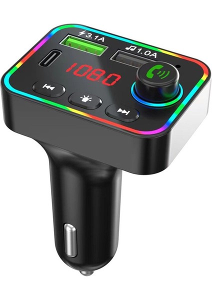 Hızlı 3.1 Araç Şarj Cihazı Adaptörü Fm Verici Çakmak Çift USB Bağlantı Noktası