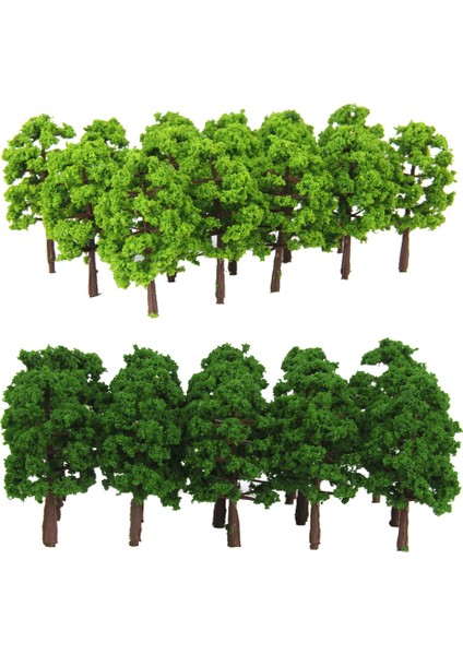 1: 150 N Ölçekli Yeşil Model Ağacı Düzeni Orman Diorama Manzarası Modeli 8 cm Ağaç