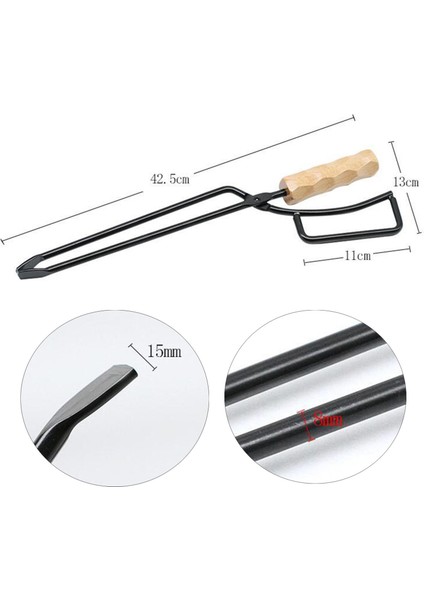 Uzun Şömine Maşa Kamp Günlüğü Kapmak Için Kapma Fırın Pençesi Yürüyüş Için Kapalı / Açık Ahşap Saplı indirimleri