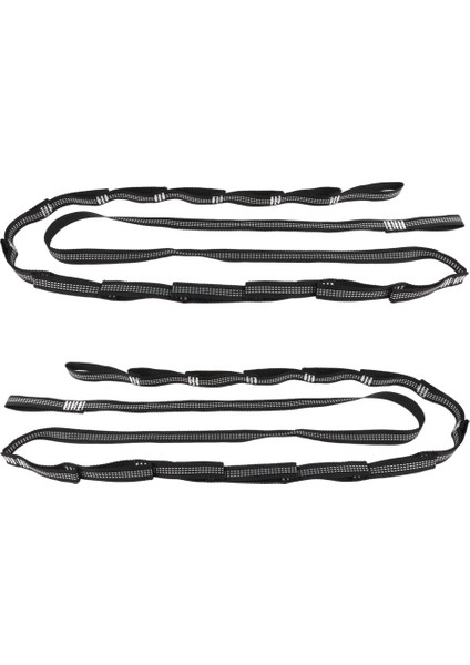 2 Parça Hamak Yatak Ağacı Asılı Sapanlar Dokuma 14 Ayarlanabilir Döngüler Beyaz