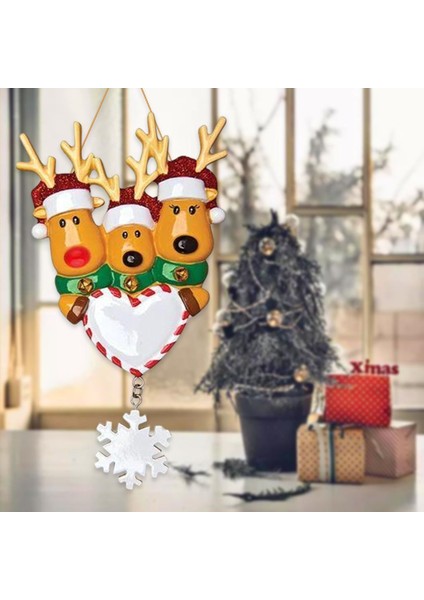 Yaratıcı Noel Ağacı Elk Geyik Kolye Kapı Dekorasyonu ile Asılı Süsler 3 Noel Elk fiyatları