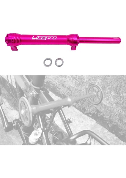Katlanır Bisiklet Kolay Tekerlekler Uzatma Çubuk Için Alüminyum Alaşım Brompton Bisiklet Gül Kırmızı indirimleri