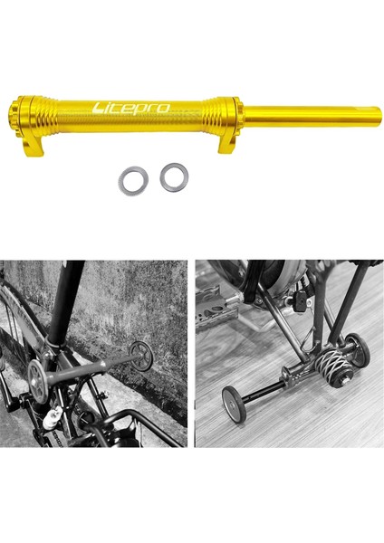 Katlanır Bisiklet Kolay Tekerlekler Uzatma Çubuk Için Alüminyum Alaşım Brompton Bisiklet Altın fırsatları