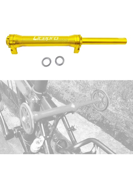 Katlanır Bisiklet Kolay Tekerlekler Uzatma Çubuk Için Alüminyum Alaşım Brompton Bisiklet Altın indirimleri