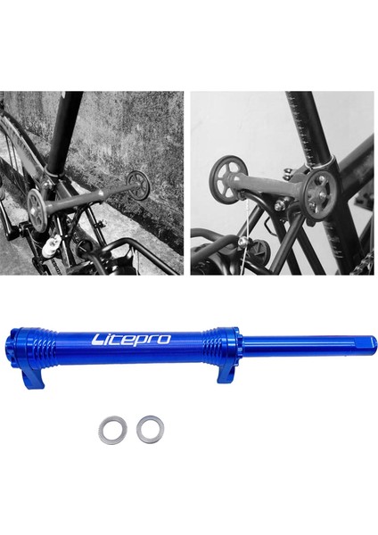 Katlanır Bisiklet Kolay Tekerlekler Uzatma Çubuk Brompton Bisiklet Mavi Için Alüminyum Alaşım modelleri