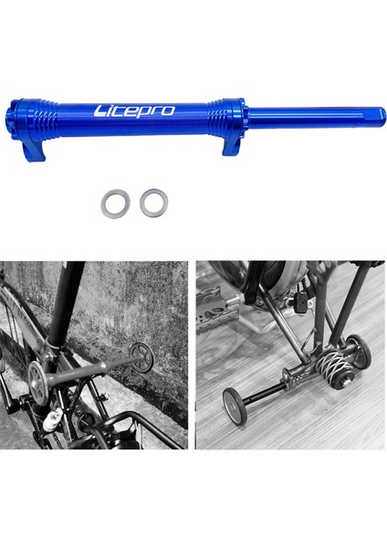 Katlanır Bisiklet Kolay Tekerlekler Uzatma Çubuk Brompton Bisiklet Mavi Için Alüminyum Alaşım fırsatları