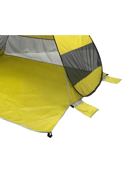 Otomatik Pop Up Plaj Çadır Güneş Barınak Anti Uv Kamp Kanopi Sunshade Sarı indirimleri