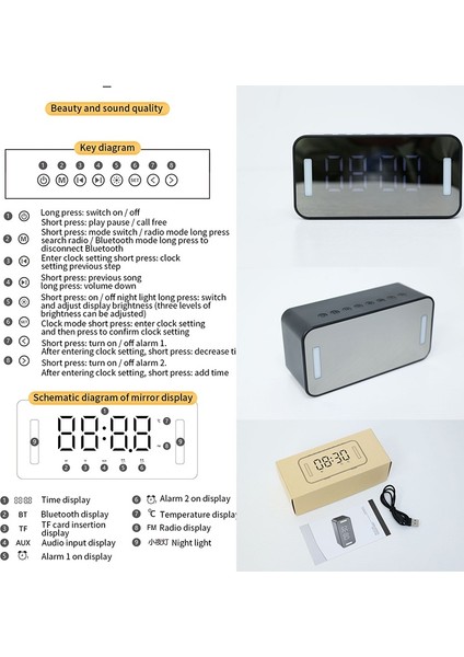 Bluetooth Beyaz Mc H8 Kablosuz Taşınabilir Hoparlör (Yurt Dışından) fırsatları