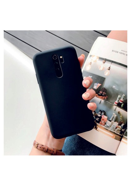 Xiaomi Redmi Note 8 Pro Siyah Silikon Rubber Kılıf Arka Kapak Siyah-Std