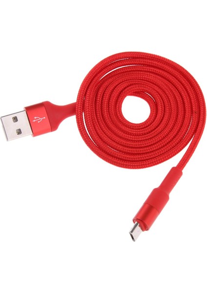 Usb Şarj Güç Kaynağı Adaptörü Android Cihazı Için Veri Kablosu Kırmızı (Yurt Dışından)